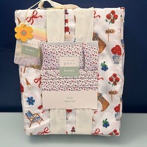 NWT Peri Home Beach Themed Twin Sheets
